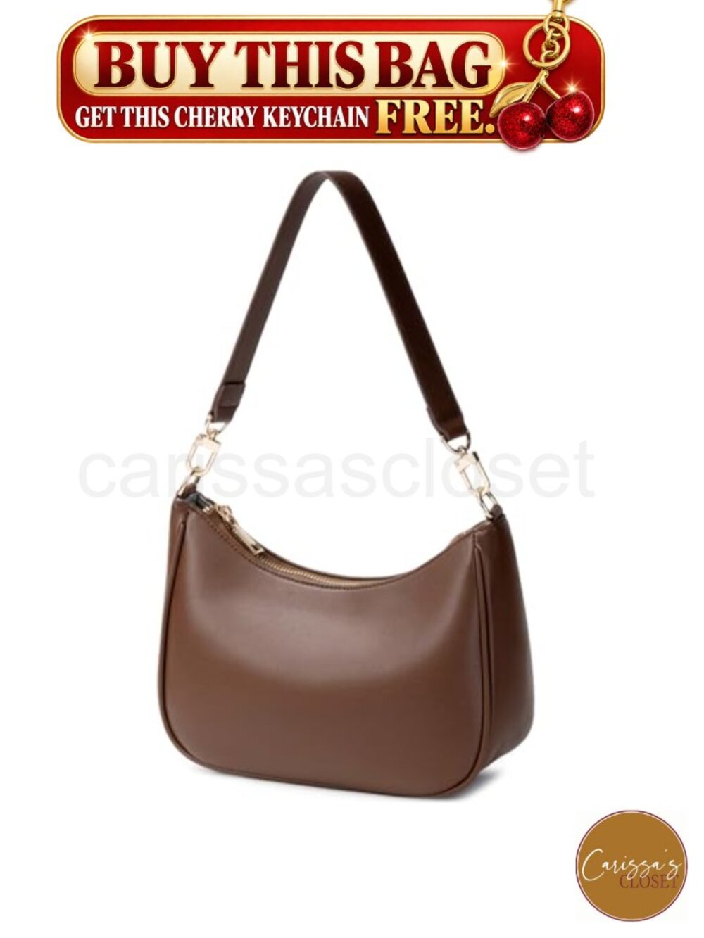 ✨ CYHTWSDJ PU Leather Hobo Shoulder Bag Mini Clutch Purse Zipper Women